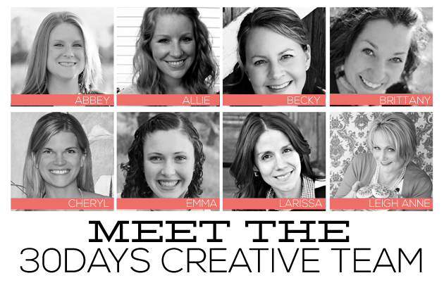 Meet the 30daysblog Creative Team - 8 amazing women with fantastic ideas! www.thirtyhandmadedays.com