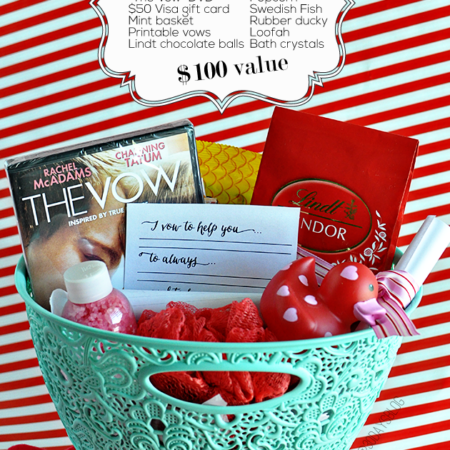 The Vow Valentine's Date Idea Basket Giveaway - $100 value from www.thirtyhandmadedays.com