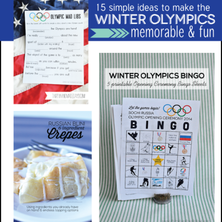 15 simple ideas to make the Winter Olympics memorable and fun! www.thirtyhandmadedays.com