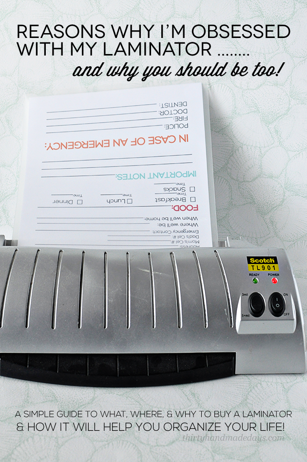 Why I Love My Laminator SO Much- how it will help you organize 