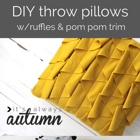 Amazing pillow tutorial from It's Always Autumn featured on the Party Bunch via www.thirtyhandmadedays.com