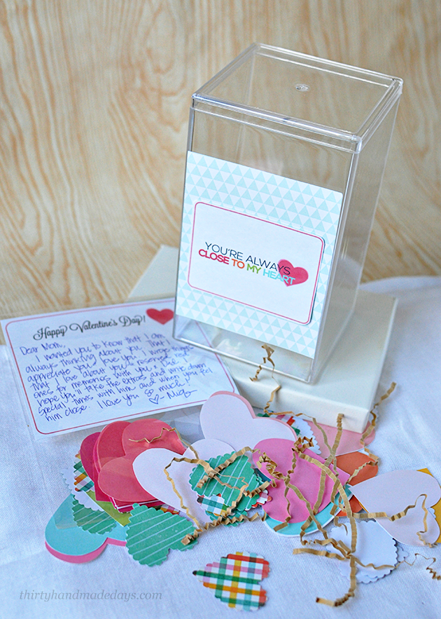 Close to My Heart Gift Idea- let someone know how much they mean to you with a jar full of memories! www.thirtyhandmadedays.com