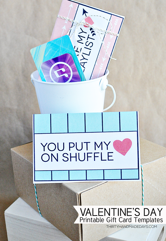 iTunes valentine pun gift card printable @michellepaigeblogs.com Valentine's Gift Idea - printable iTunes gift card template www.thirtyhandmadedays.com