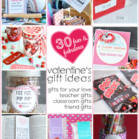 30 fabulous and fun Valentine's Day Gift Ideas - for your love, teacher gifts, classroom gifts and friends gifts www.thirtyhandmadedays.com