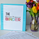 the Always Prepared Binder- printable sheets to be prepared for everything. Can be added to Family Binder with the Budget Binder too. | Thirty Handmade Days