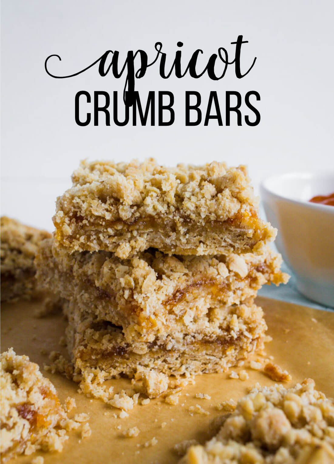 Apricot Crumb Bars - simple to make and oh so tasty from www.thirtyhandmadedays.com