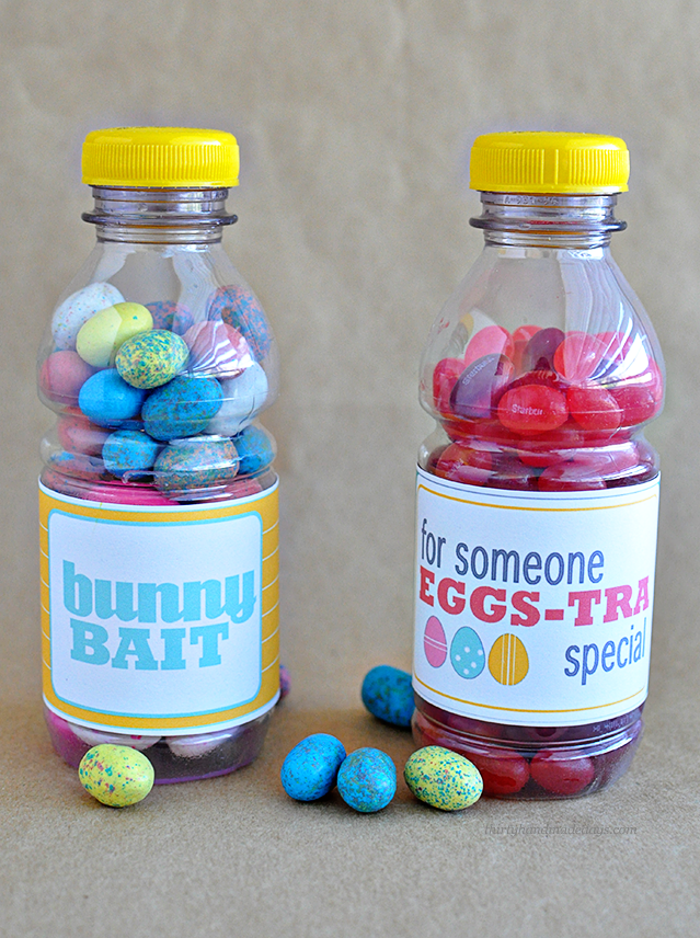 Bright & cute Easter treat bottle printables | Thirty Handmade Days
