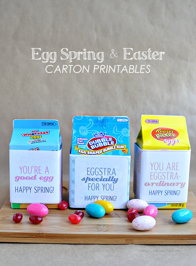 Fun Egg Carton printables for the spring and Easter | Thirty Handmade Days