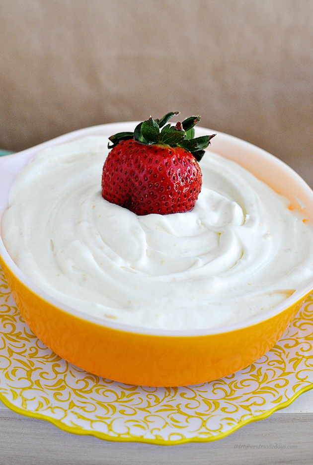 Light and fluffy amazingly delicious Citrus Fruit Dip - This is sooo good. | Thirty Handmade Days 