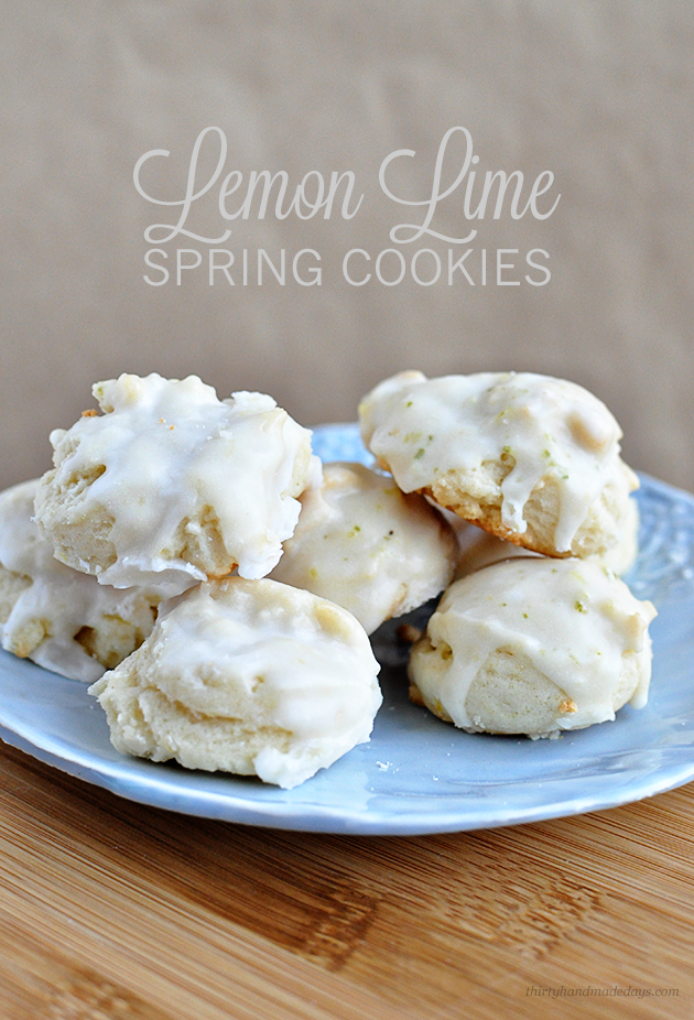 Delicious and easy to make Lemon Lime Spring Cookies | Thirty Handmade Days