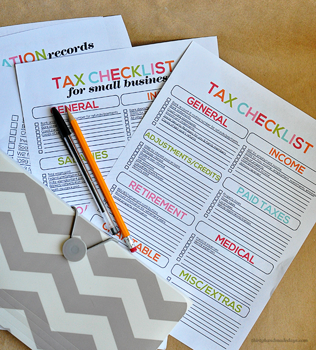 Printable Tax Information for Your Budget Binder