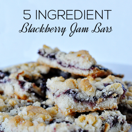 Super delicious and only 5 ingredients- these Blackberry Jam Bars are so simple to make! | Thirty Handmade Days