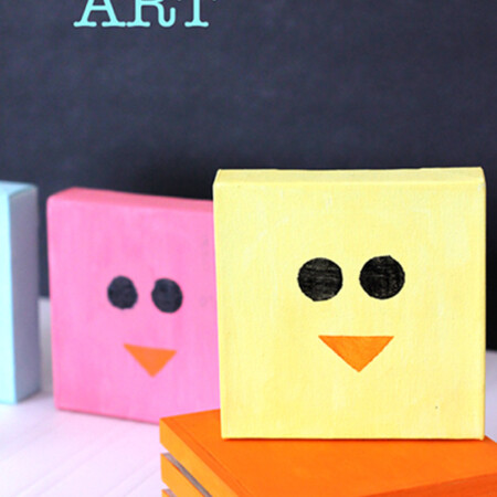 Simple Chick Canvas Art - so easy to make and adorable. Perfect for Easter!