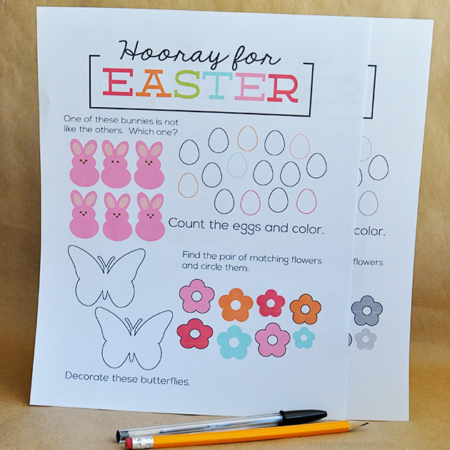 Printable Easter Worksheets - print and have kids fill in! | Thirty Handmade Days