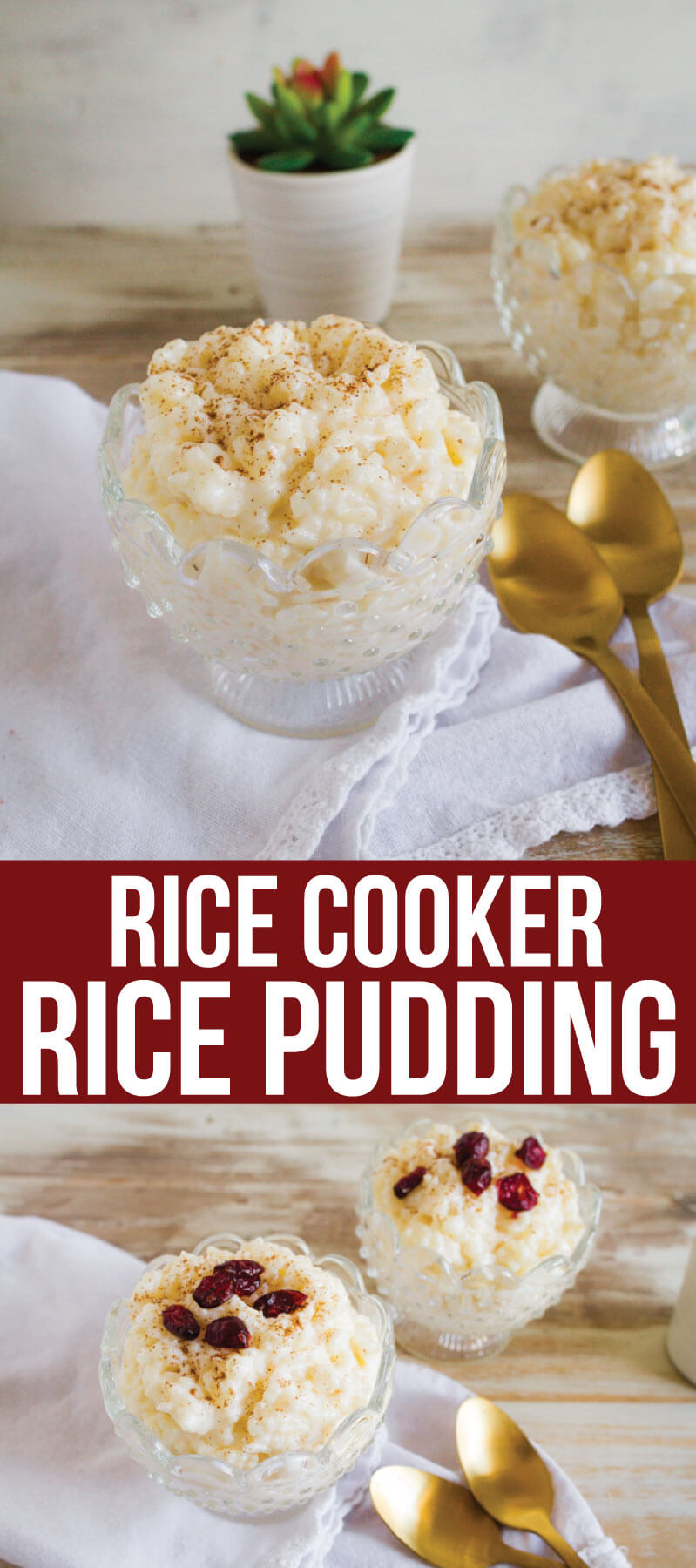 4 Ingredient Rice Cooker Rice Pudding - it's so easy to make and tastes so good! from www.thirtyhandmadedays.com