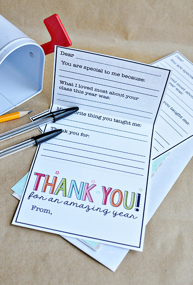 Free Teacher Appreciation Printables For Gift Cards