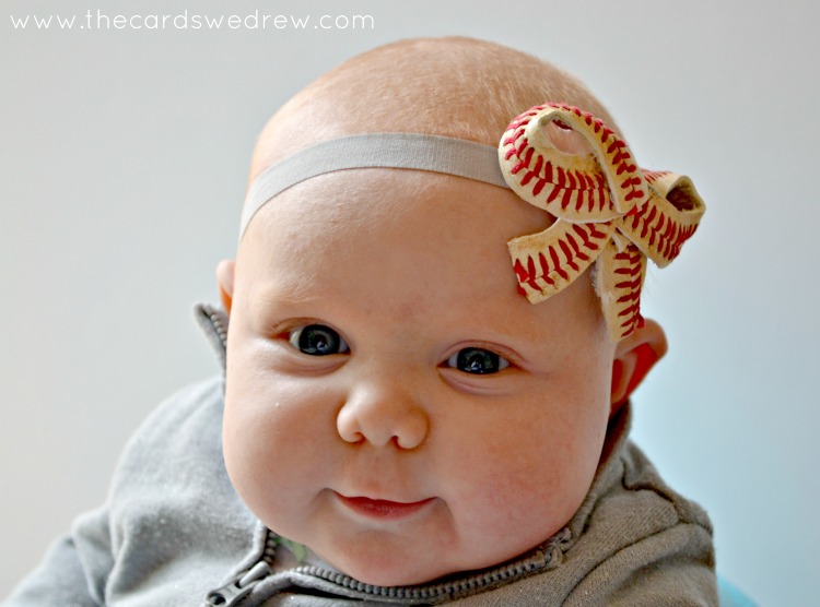 Baby baseball sales bow