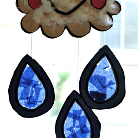 Kids Craft- Stained Glass Rain Cloud