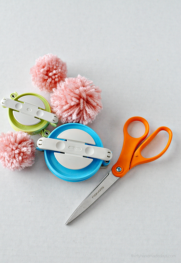 Paper Flower Pom Pom supplies 