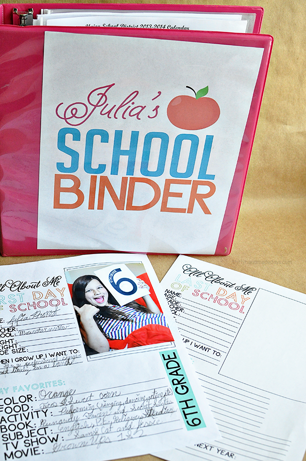 Printable Last Day of School Fill In - to go hand in hand with school binder | Thirty Handmade Days 