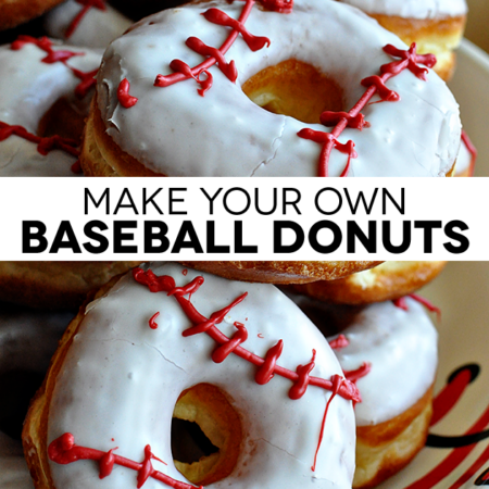 Make your own baseball donuts- so cute and easy to make. Perfect for snack, team party or birthday party!