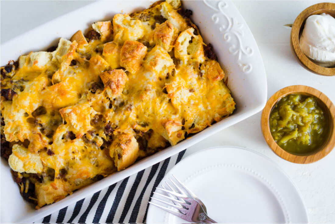 Mexican Breakfast Casserole - a simple breakfast to make that your family will love! from thirtyhandmadedays.com