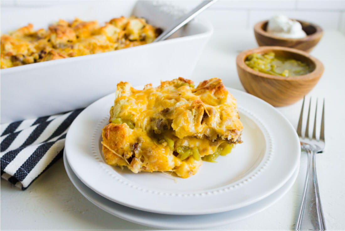 Mexican Breakfast Casserole - a simple breakfast to make that your family will love! from www.thirtyhandmadedays.com