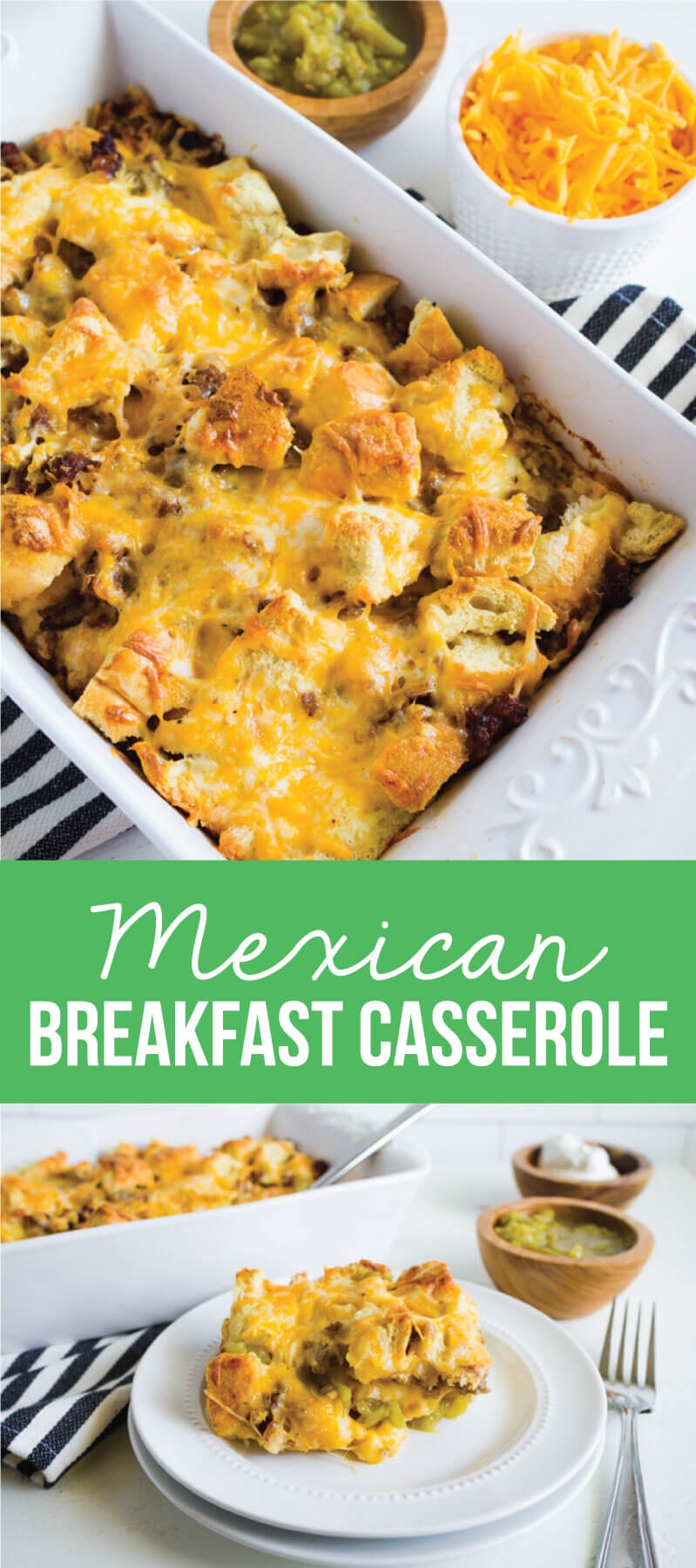 Mexican Breakfast Casserole - a simple breakfast to make that your family will love! from thirtyhandmadedays.com