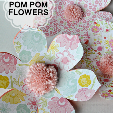 Simple DIY Paper Pom Pom Flowers- easy to make and so cute!
