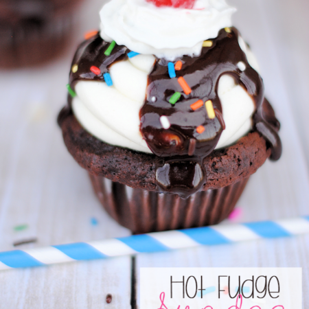 Hot Fudge Sundae Cupcakes from Crazy Little Projects via Thirty Handmade Days