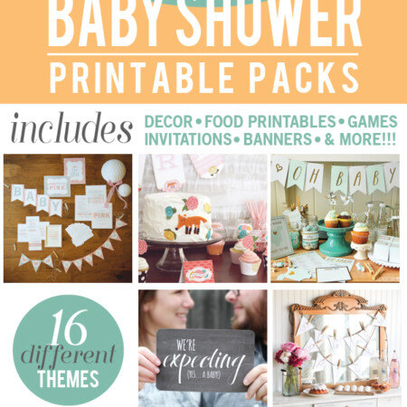 Super awesome Baby Shower Printable Pack via www.thirtyhandmadedays.com