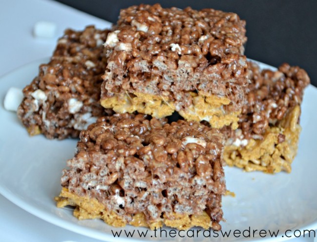 Smores Rice Krispie treats from The Cards We Drew via 30 Days
