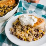 One Pan Chicken Fiesta Bake - a super easy, one pot meal that your whole family will love. www.thirtyhandmadedays.com