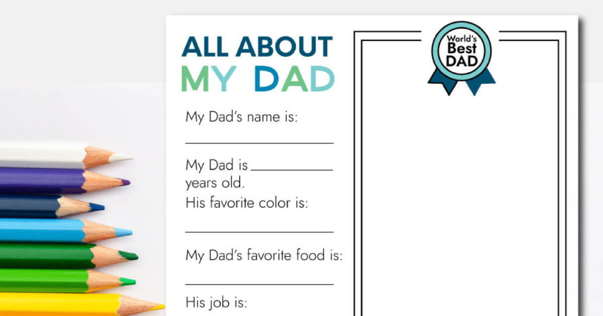 Download Father S Day Printable Fill In Sheet From Thirty Handmade Days