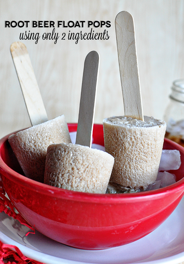 How to make a root beer float pops using only 2 ingredients (and one isn't ice cream!). www.thirtyhandmadedays.com