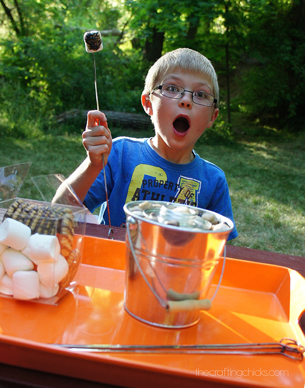 Fun idea for S'mores- make a tabletop s'mores roaster! From the Crafting Chicks