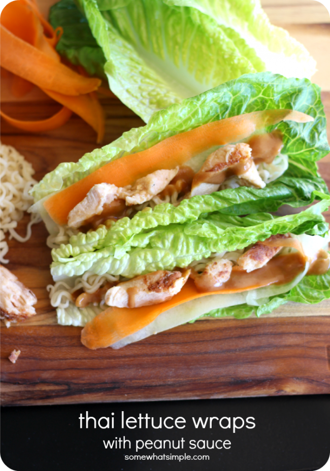 Thai Lettuce Wraps using only 6 ingredients- yum! The perfect summer healthy meal.