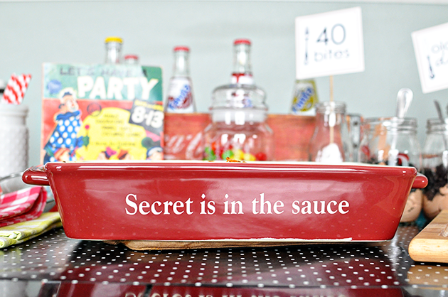 The secret is in the sauce- adorable casserole dish