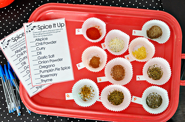 Spice it up - fun game to play at kitchen themed birthday party