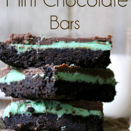 No Bake Mint Chocolate Bars featured on the Party Bunch