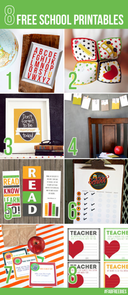 Fabulous Back to School Printables - a little something for everyone! 