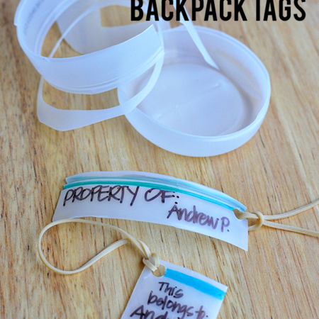 Recycled Bottle Backpack Tags | Thirty Handmade Days