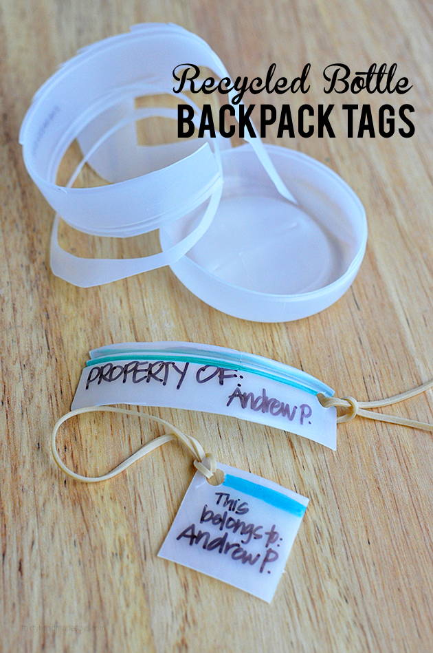 Recycled Bottle Backpack Tags | Thirty Handmade Days 