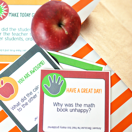 Printable Back to School Lunch Box Jokes from Thirty Handmade Days