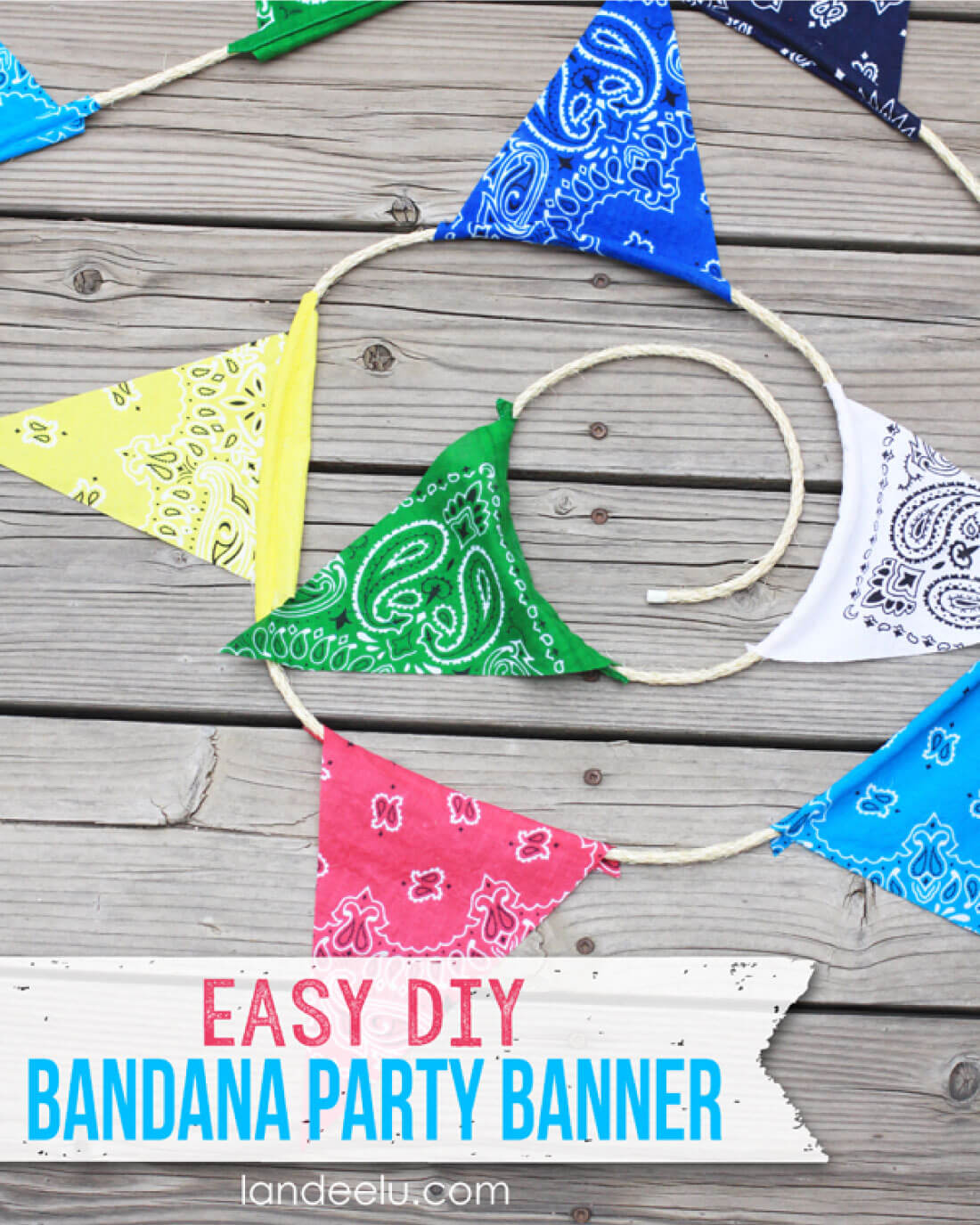 Easy DIY Bandana Party Banner 