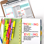 Printable Mini Accountability Binder - perfect for junior high, high school and college students! www.thirtyhandmadedays.com