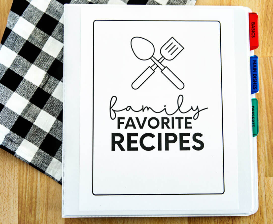 DIY Recipe Book Printable Binder Pages