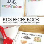 Make a kids recipe book for your family- with pictures and text to help all kids cook in the kitchen! from thirtyhandmadedays.com
