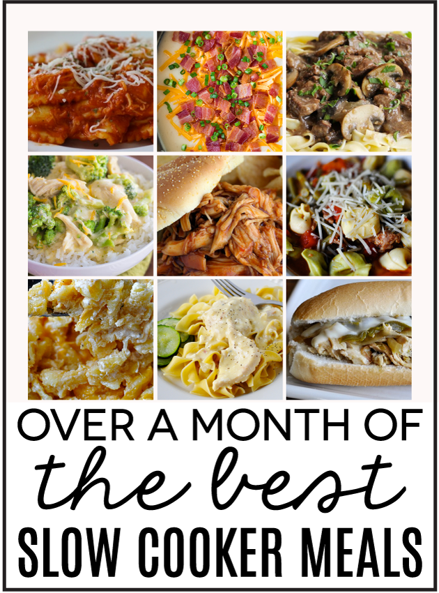 Over a month's worth of the best Slow Cooker Meals . Family Fresh Meals! www.thirtyhandmadedays.com