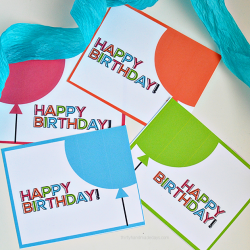 Printable Birthday Cards from Thirty Handmade Days